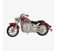Miniature Red Indian Style Motorbike Novelty Collectors Clock - 9497Red