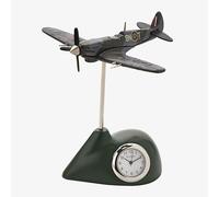 Miniature Spitfire Clock Airplane Model Air Force Aircraft Desk 9cm Men Gift New