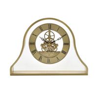 Wm.Widdop Napoleon Mantel Clock Gold Skeleton Movement