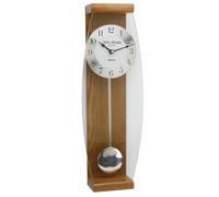 Wm.Widdop Oak Finish Pendulum Wall Clock 46cm Glass