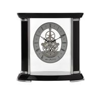 Wm.Widdop Piano Wood Skeleton Movement Mantel Clock 19.5cm