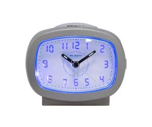 Wm Widdop Qtz Beep Alarm LED Dial/Snooze Silver