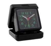 Wm Widdop Quartz Travel Alarm - Black case/dial