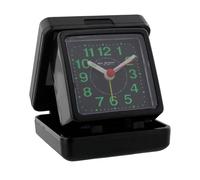 Wm Widdop Quartz Travel Alarm - Black case/dial