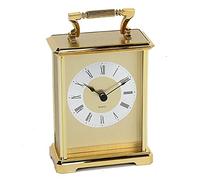 Wm Widdop Rectangular Gold Carriage Clock