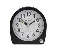 Wm.Widdop Round Black Alarm Clock 10 x 9.5 x 5cm
