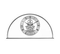 Wm.Widdop Silver Arch Skeleton Dial Mantel Clock 14 x 27 x 6.5cm