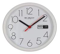 WM. Widdop Small White Office Day Date Wall Clock