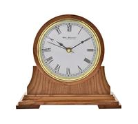 Wm. Widdop Traditional Light Wooden Barrel Case Mantel Quartz Clock
