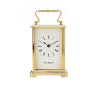 Wm.Widdop White Dial Gold Tone Carriage Clock 16 x 9 x 6cm