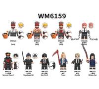 WM6159 Miniature Doll Puzzle Building Block Ornament from the Animation Series "Chainsaw Man" wm2531