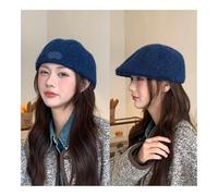 WMAMBZNDHP Beret Reverse Wearing Forward Hat Versatile For Autumn And Winter, Showing Off Face, Small Knit Artist(GRAY)