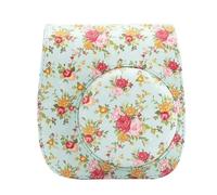 WMAMBZNDHP Camera Bag Fit for Fujifilm Fit for Instax Mini 12/11/9/8 Fit for Instant Camera Travel Protective Cover Case with Adjust Shoulder Strap(Green Rose)
