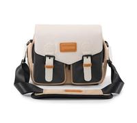 WMAMBZNDHP Camera Shoulder Bag Camera Case Small Camera Messenger Bag Travel Photography Bag Fit for Canon Fit for Nikon Fit for Sony Fit for Fuji DSLR/SLR(L White)