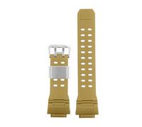 WMAMBZNDHP Fit For Casio Fit For G-SHOCK GW-9400 GW-9300 GW-9200 Men's Silicone Resin Watch Band Ruber Mud Man Watchband Waterproof Black Replace Strap(Beige steel)