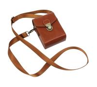 WMAMBZNDHP Mini PU Camera Bag Fit for Canon G7X Fit for Mark II III SX740 730 720 Fit for Ricoh GR3X Fit for Sony ZV1 RX100 M5 M6 M7 Retro Leather Case Cover Strap(Type A Brown)