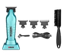 WMARK Professional Barbers Detail Trimmer with Charging Stand USB-C Rechargeable T-Blade Carving Precision Blade Facial Grooming Beard Sculptor T-Style Mens Hair Clippers 7000RPM Powerful Motor NG-317