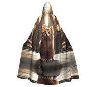 WMASTNjgdA A cute little cat Unique Darkness Poncho Shawl - Customizable Wearable Blanket for Women, Perfect Halloween Costume Accessory, Knight, Akatsuki, and More