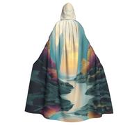 WMASTNjgdA A lively little river Unique Darkness Poncho Shawl - Customizable Wearable Blanket for Women, Perfect Halloween Costume Accessory, Knight, Akatsuki, and More
