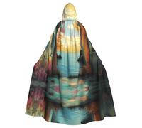 WMASTNjgdA A vibrant river Unique Darkness Poncho Shawl - Customizable Wearable Blanket for Women, Perfect Halloween Costume Accessory, Knight, Akatsuki, and More