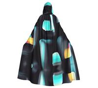 WMASTNjgdA Abstract neon lights Unique Darkness Poncho Shawl - Customizable Wearable Blanket for Women, Perfect Halloween Costume Accessory, Knight, Akatsuki, and More