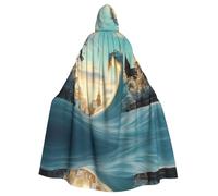 WMASTNjgdA Beautiful fairy tale rendering Unique Darkness Poncho Shawl - Customizable Wearable Blanket for Women, Perfect Halloween Costume Accessory, Knight, Akatsuki, and More