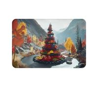 WMASTNjgdA Candy Forest Pattern Unique Customized Doormat - Front Door Mat for Indoor & Outdoor Use - Personalized Welcome Mat with Durable Polyester Material and Non-Slip Bottom