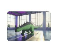 WMASTNjgdA Chrome Plated Dinosaur Pattern Unique Customized Doormat - Front Door Mat for Indoor & Outdoor Use - Personalized Welcome Mat with Durable Polyester Material and Non-Slip Bottom