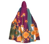 WMASTNjgdA Colorful Fox City Unique Darkness Poncho Shawl - Customizable Wearable Blanket for Women, Perfect Halloween Costume Accessory, Knight, Akatsuki, and More