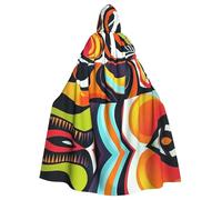 WMASTNjgdA Complex psychedelic patterns Unique Darkness Poncho Shawl - Customizable Wearable Blanket for Women, Perfect Halloween Costume Accessory, Knight, Akatsuki, and More