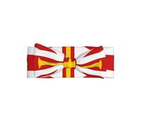 WMASTNjgdA CUTE BABY BOW HEADBANDS - Unique custom designs for infants girls, soft polyester newborn bows, perfect for Guernsey Islands flags 0-6