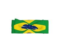 WMASTNjgdA Cute Baby Bowknot Headbands Unique Design Personalized Baby Girls Soft Polyester Hair Bands Perfect for 0-6 Months Brazilian Flag