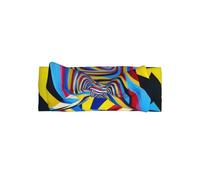 WMASTNjgdA Cute Bowknot Headbands Unique Design Personalized Baby Girls Soft Polyester Hairbands Perfect for 0-6 Months Colorful Swirl Paint