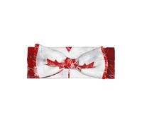 WMASTNjgdA Cute Bowknot Headbands Unique Design Personalized Baby Girls Soft Polyester Headbands Perfect for 0-6 Months Canada Retro Flag