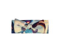WMASTNjgdA Cute Bowknot Headbands Unique Design Personalized Baby Girls Soft Polyester Headbands Perfect for 0-6 Months Chinese Blue Loong