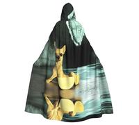WMASTNjgdA Cute Chihuahua Unique Darkness Poncho Shawl - Customizable Wearable Blanket for Women, Perfect Halloween Costume Accessory, Knight, Akatsuki, and More