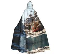 WMASTNjgdA Docking at the port of the giant ship Unique Darkness Poncho Shawl - Customizable Wearable Blanket for Women, Perfect Halloween Costume Accessory, Knight, Akatsuki, and More