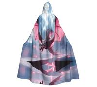 WMASTNjgdA Dragon snake with wings Unique Darkness Poncho Shawl - Customizable Wearable Blanket for Women, Perfect Halloween Costume Accessory, Knight, Akatsuki, and More