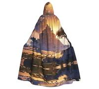 WMASTNjgdA Egyptian scenery Unique Darkness Poncho Shawl - Customizable Wearable Blanket for Women, Perfect Halloween Costume Accessory, Knight, Akatsuki, and More