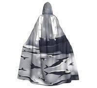 WMASTNjgdA Fish floating in the bedroom Unique Darkness Poncho Shawl - Customizable Wearable Blanket for Women, Perfect Halloween Costume Accessory, Knight, Akatsuki, and More
