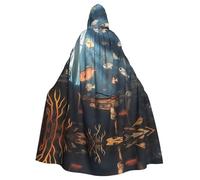 WMASTNjgdA Fish floating in thebedroom Unique Darkness Poncho Shawl - Customizable Wearable Blanket for Women, Perfect Halloween Costume Accessory, Knight, Akatsuki, and More