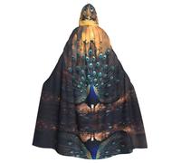 WMASTNjgdA Gorgeous and elegant peacock Unique Darkness Poncho Shawl - Customizable Wearable Blanket for Women, Perfect Halloween Costume Accessory, Knight, Akatsuki, and More