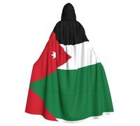 WMASTNjgdA Jordanian flag Unique Darkness Poncho Shawl - Customizable Wearable Blanket for Women, Perfect Halloween Costume Accessory, Knight, Akatsuki, and More