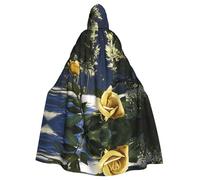 WMASTNjgdA Jupiter Midnight Rose Garden Unique Darkness Poncho Shawl - Customizable Wearable Blanket for Women, Perfect Halloween Costume Accessory, Knight, Akatsuki, and More