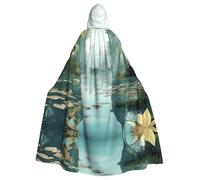 WMASTNjgdA Mysterious Forest Lagoon Unique Darkness Poncho Shawl - Customizable Wearable Blanket for Women, Perfect Halloween Costume Accessory, Knight, Akatsuki, and More
