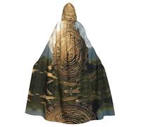 WMASTNjgdA Mysterious Lion Gate Unique Darkness Poncho Shawl - Customizable Wearable Blanket for Women, Perfect Halloween Costume Accessory, Knight, Akatsuki, and More