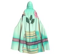 WMASTNjgdA Pink roses by the bench Unique Darkness Poncho Shawl - Customizable Wearable Blanket for Women, Perfect Halloween Costume Accessory, Knight, Akatsuki, and More