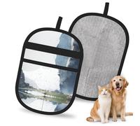 WMASTNjgdA Reusable A Stone Falling from the Sky Pet Hair Removal Glove | Stylish Full-Print Electrostatic Mitt for Dog & Cat Hair | Gentle Grooming & Furniture Cleaning Tool for Couch, Car, Bedding