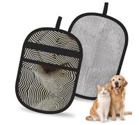 WMASTNjgdA Reusable Beyond Zebra Pet Hair Removal Glove | Stylish Full-Print Electrostatic Mitt for Dog & Cat Hair | Gentle Grooming & Furniture Cleaning Tool for Couch, Car, Bedding