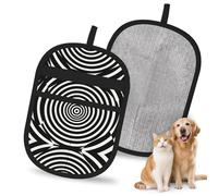 WMASTNjgdA Reusable Chasing Wave Network Pet Hair Removal Glove | Stylish Full-Print Electrostatic Mitt for Dog & Cat Hair | Gentle Grooming & Furniture Cleaning Tool for Couch, Car, Bedding